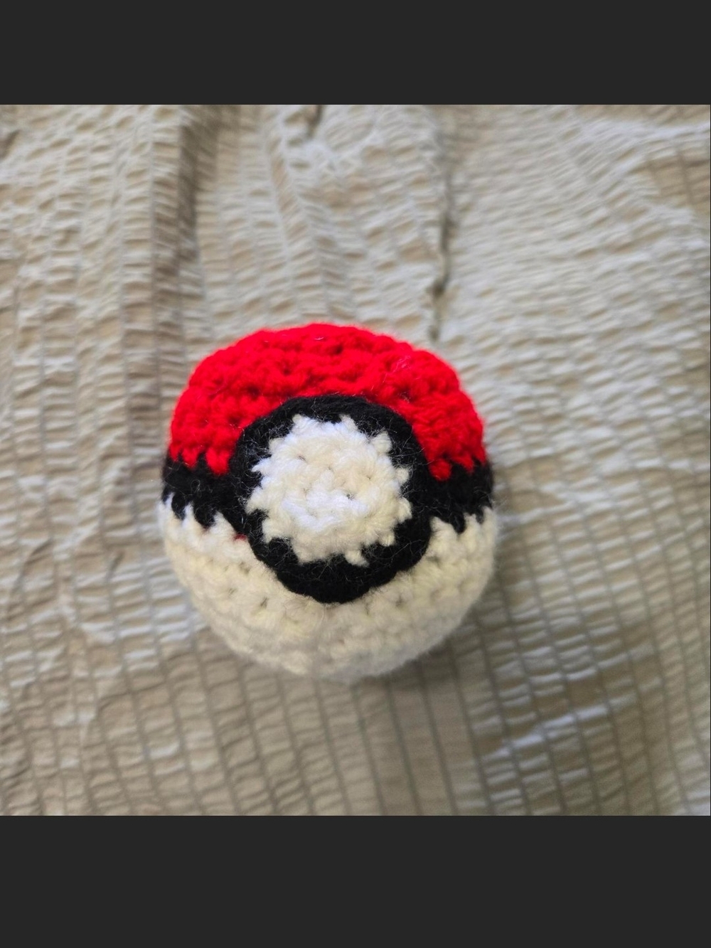 Crocheted Pokeball Plush